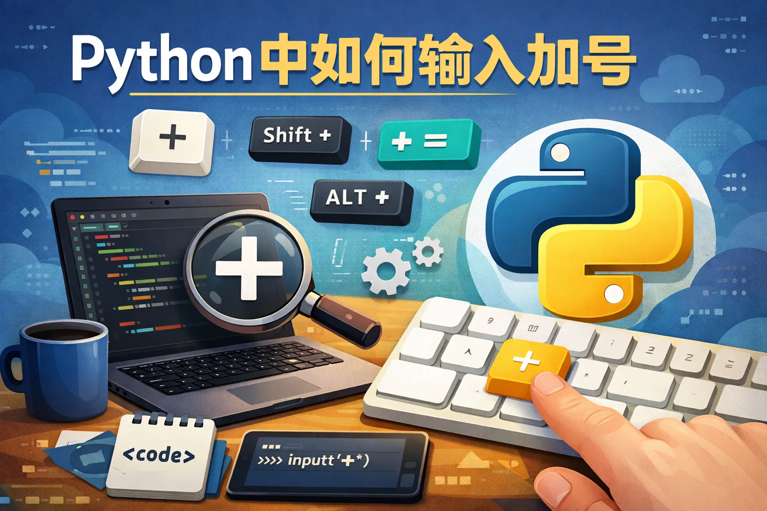 python中如何输入加号