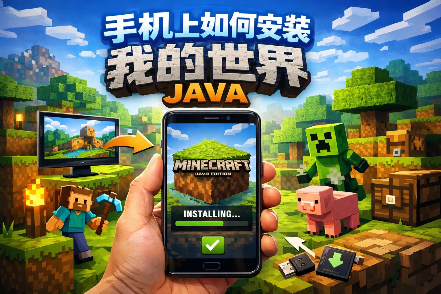 手机上如何安装我的世界java