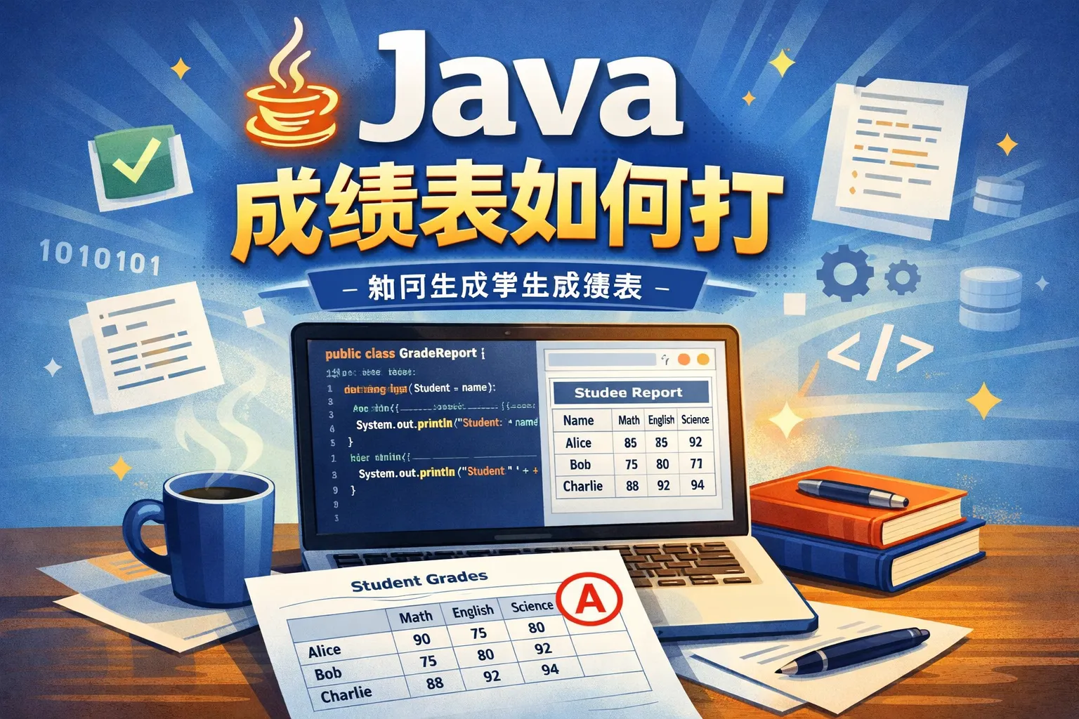java成绩表如何打