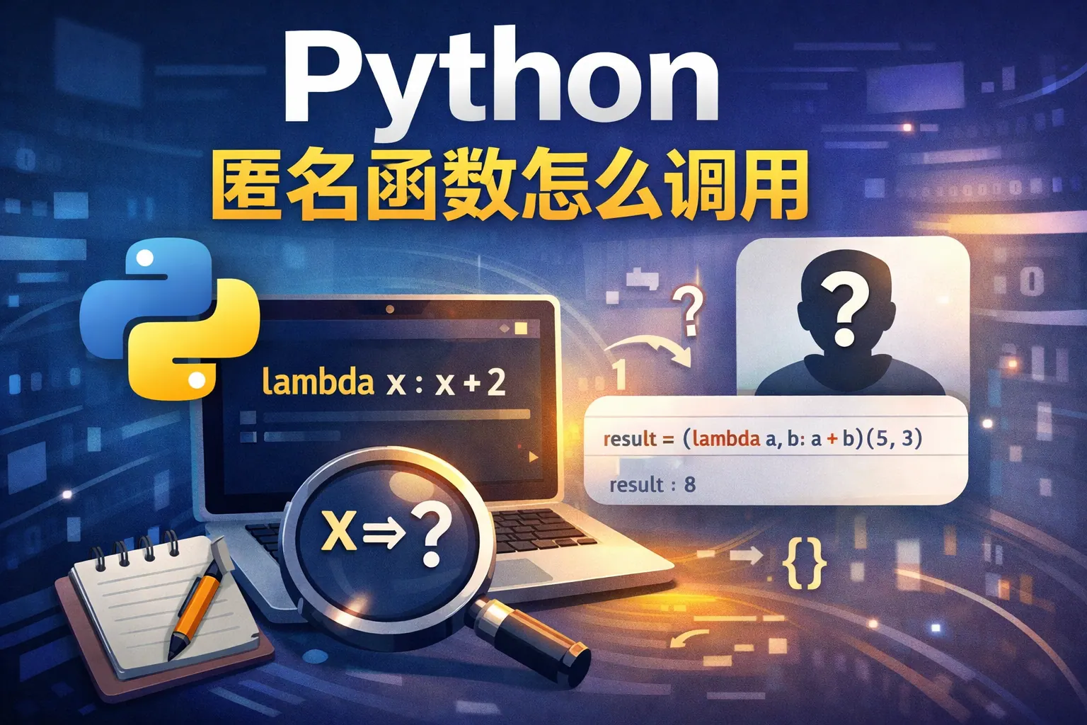 python匿名函数怎么调用