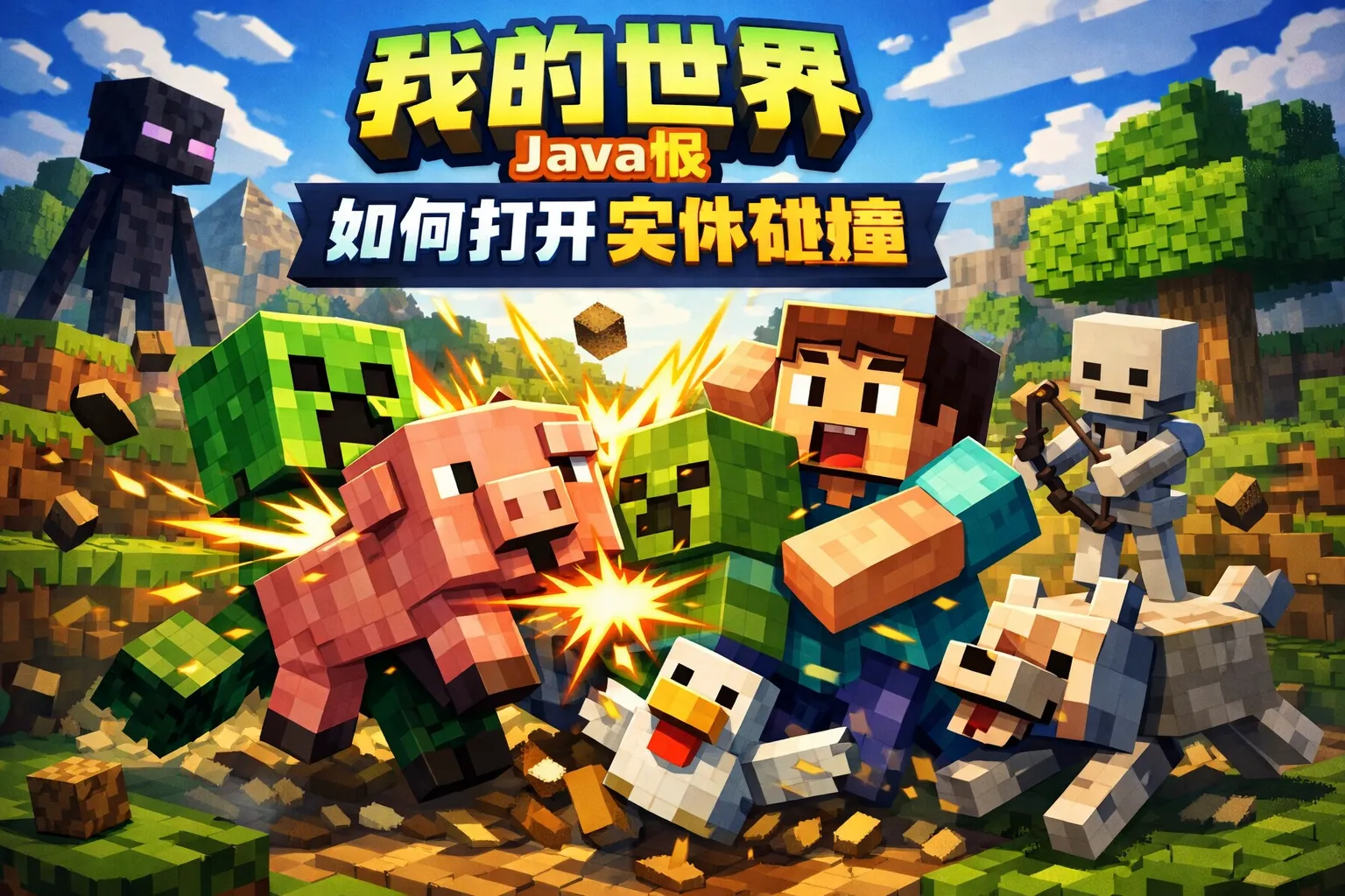 我的世界java版如何打开实体碰撞