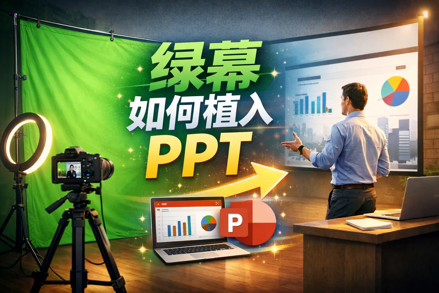 绿幕如何植入PPT