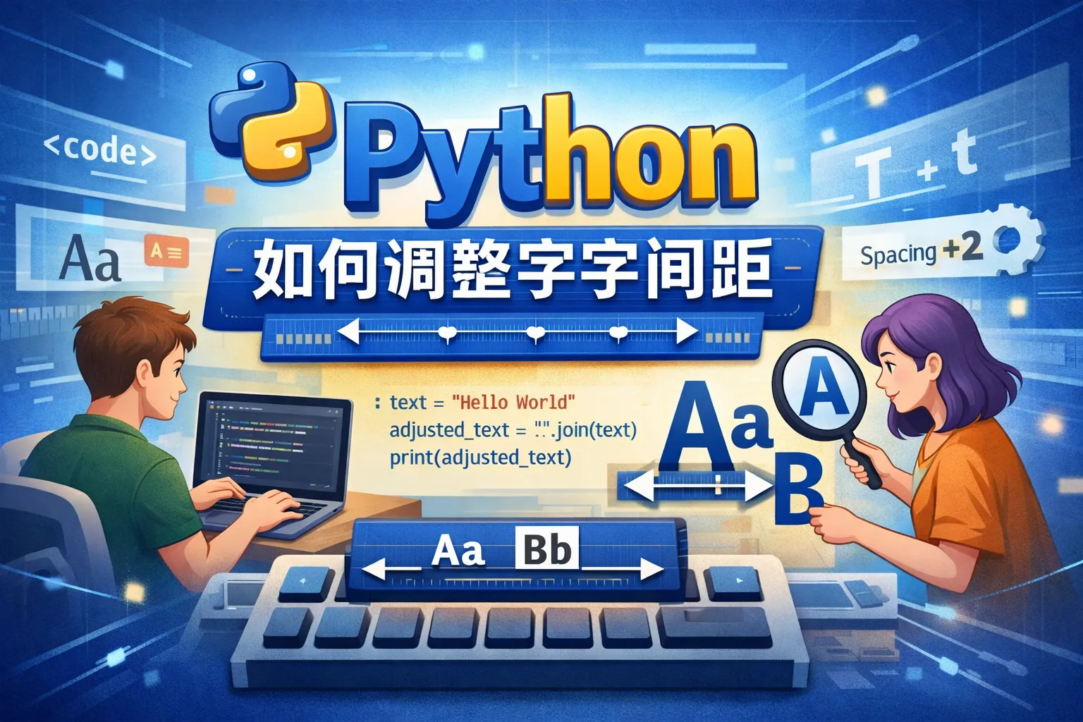 python如何调整字符间距