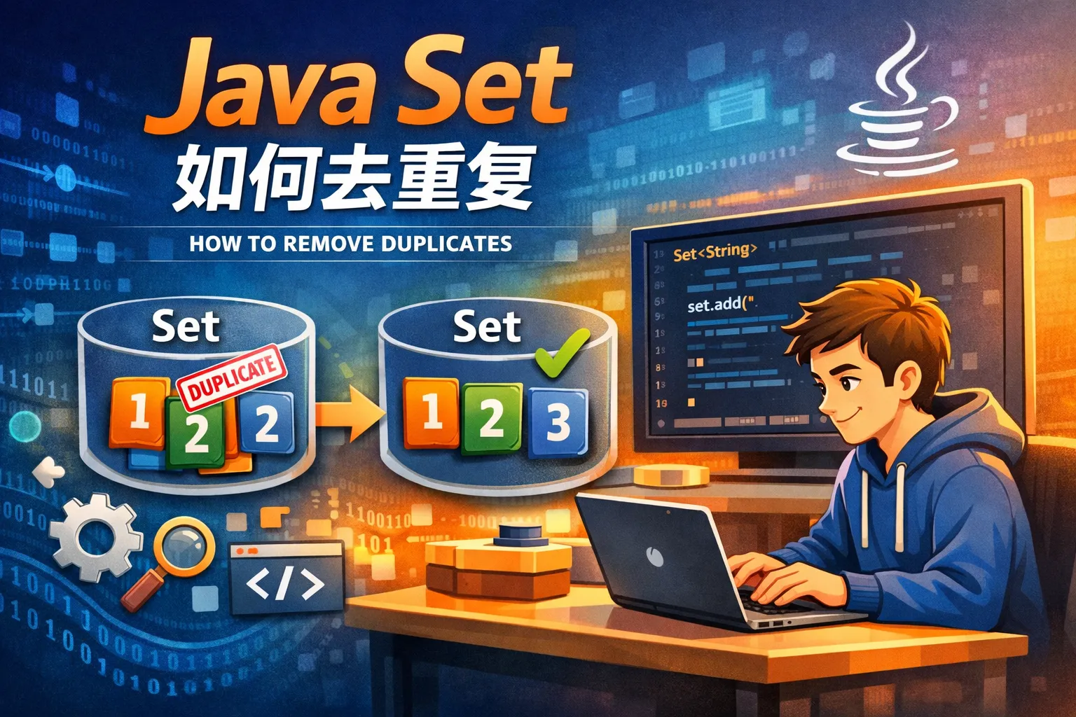 java set如何去重复