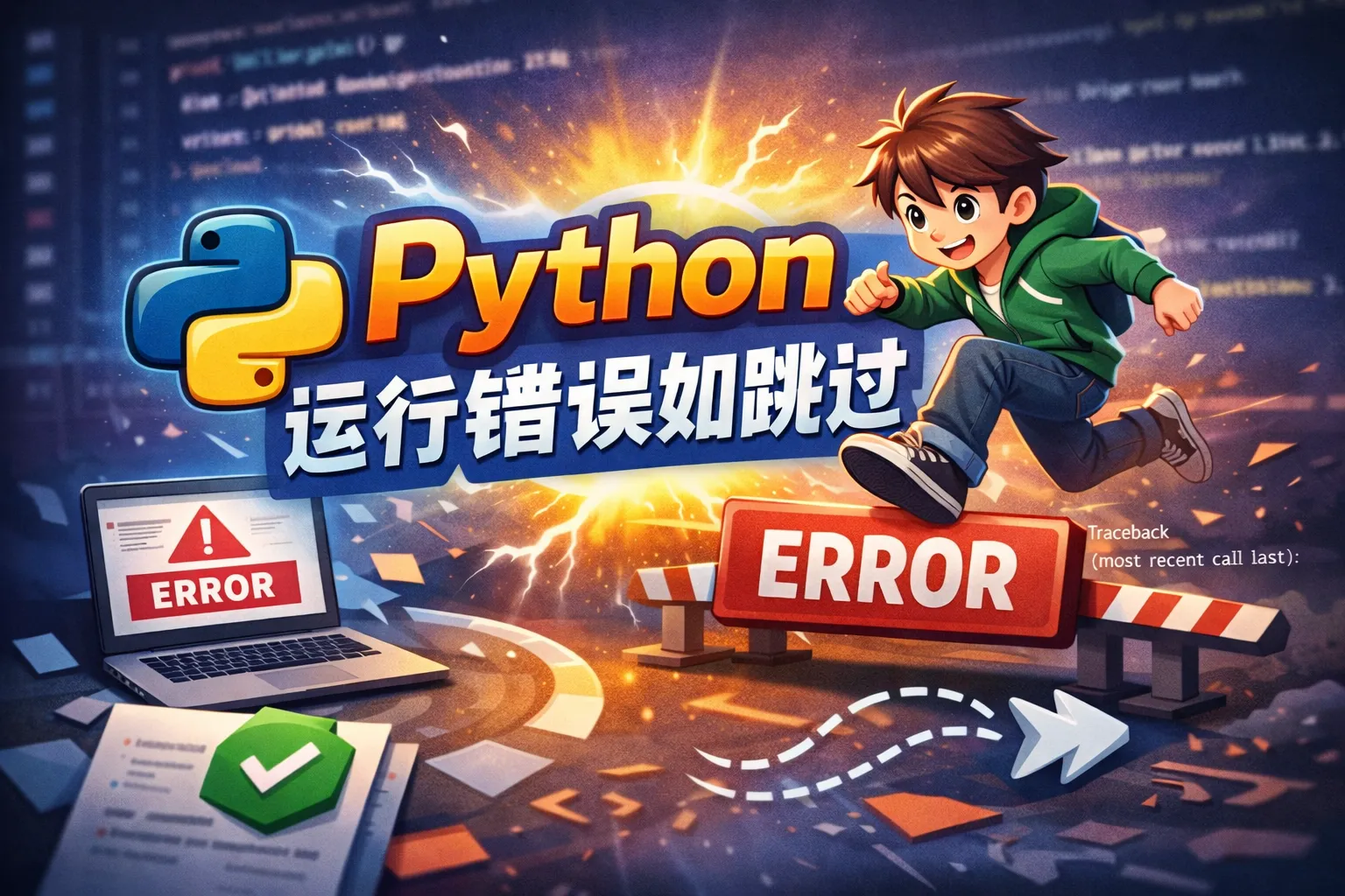 python运行错误如何跳过