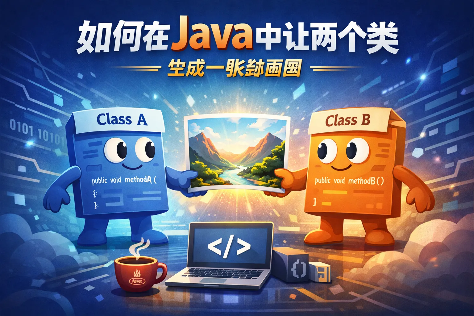 如何在java中如何让两个类