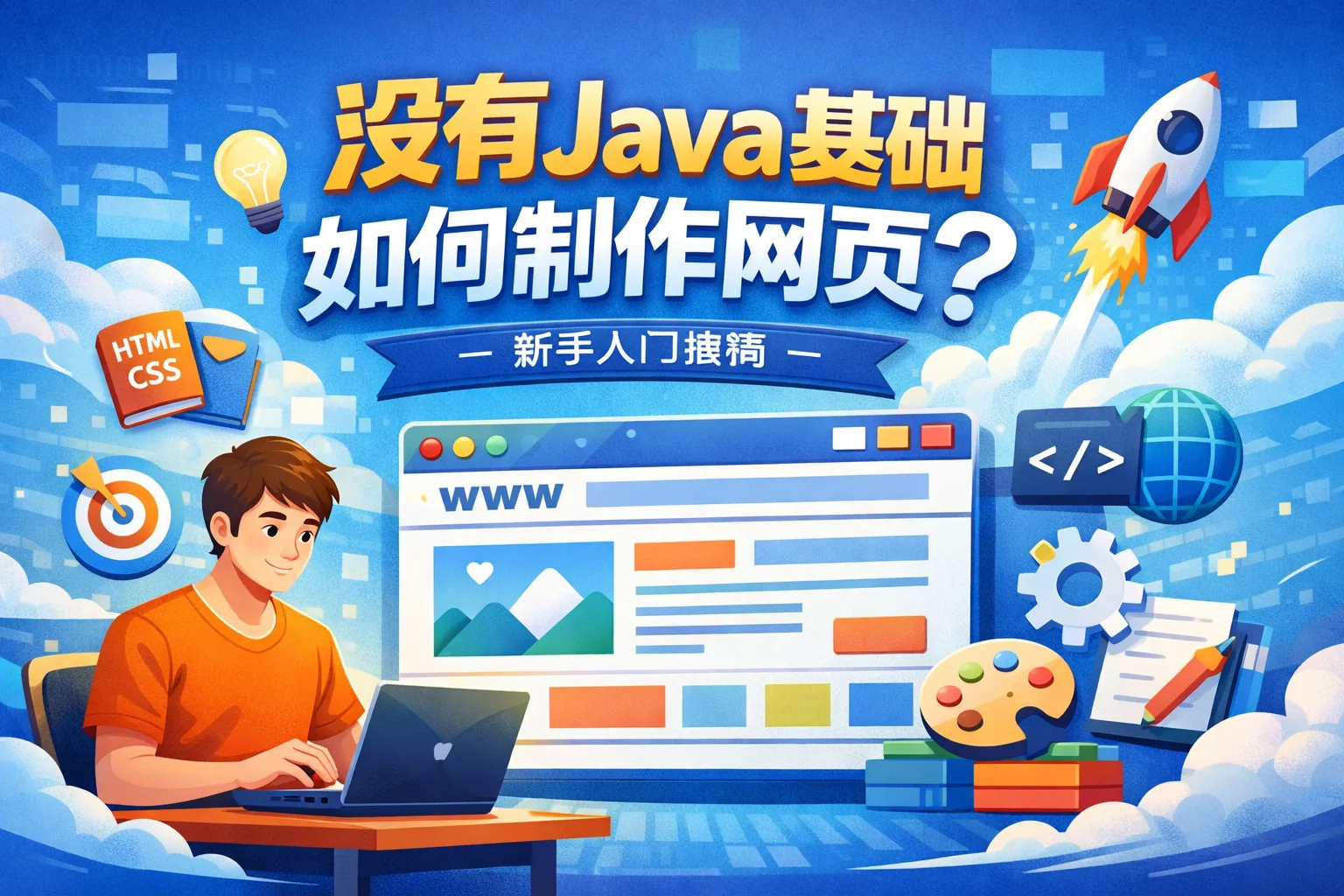 没有java基础如何制作网页