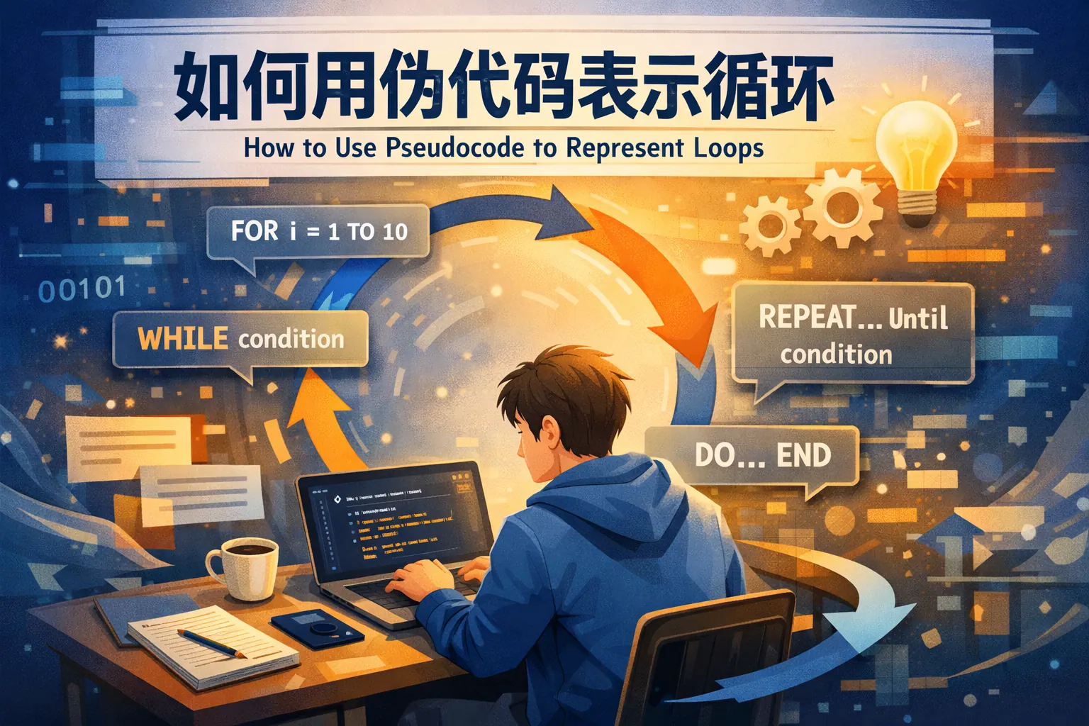 如何用伪代码表示循环