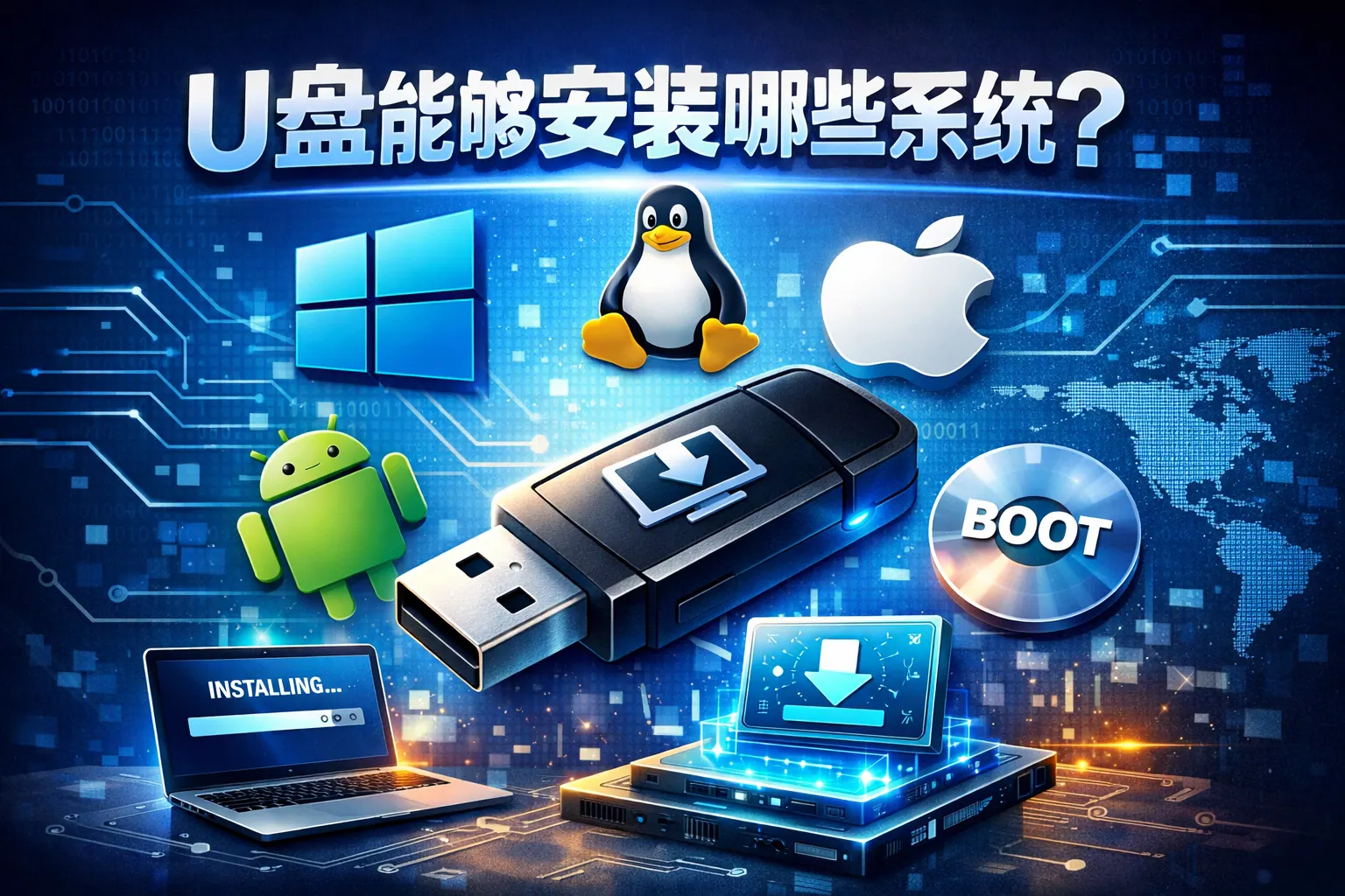 u盘能够安装哪些系统