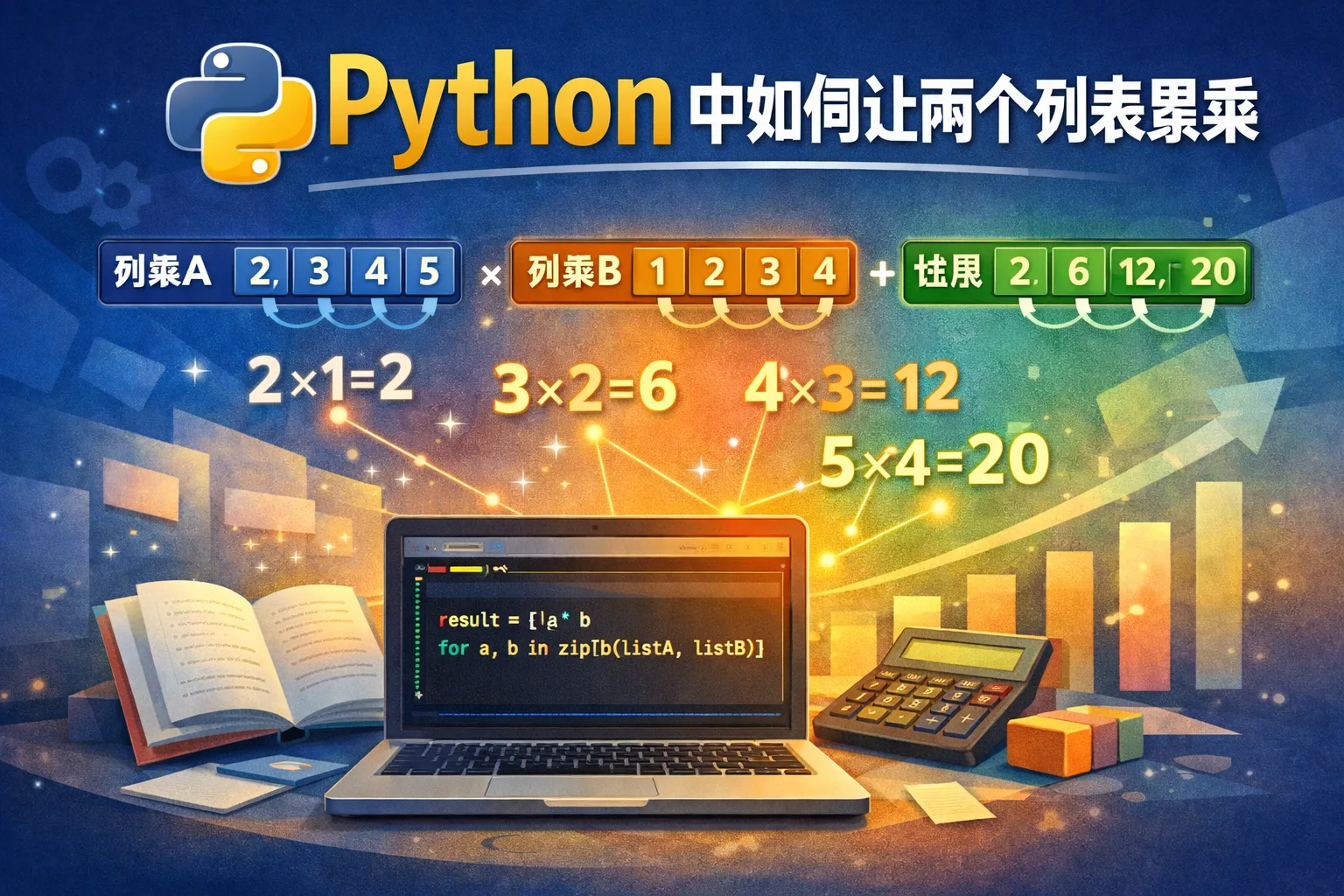 python中如何让两个列表累乘