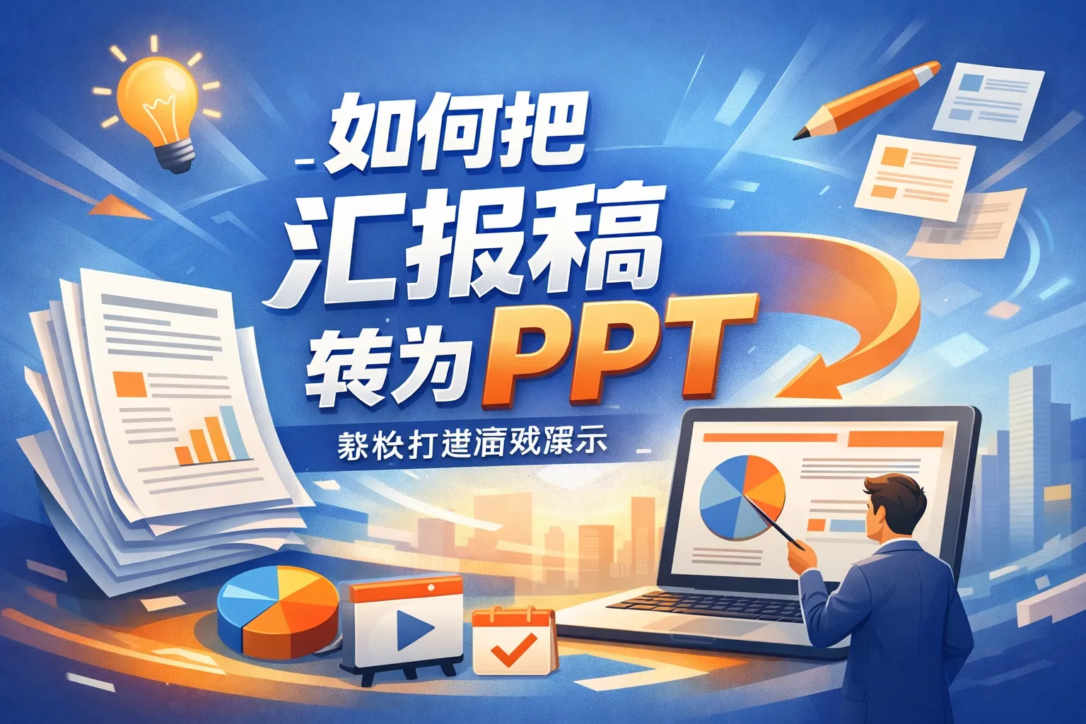 如何把汇报稿转为ppt