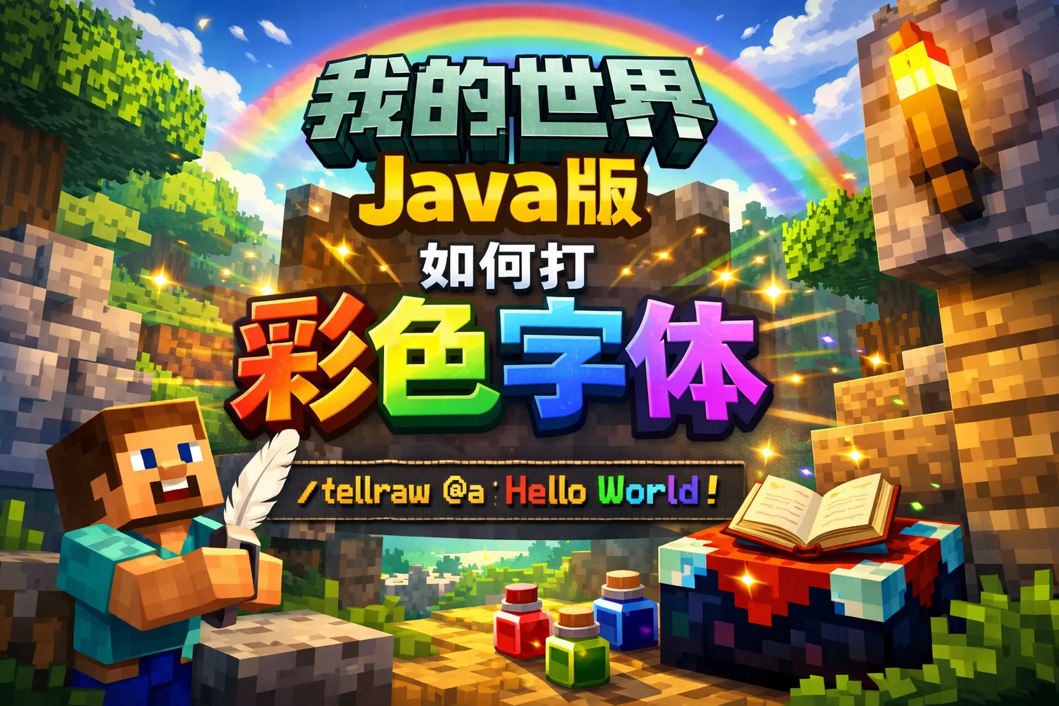 我的世界java版如何打彩色字体