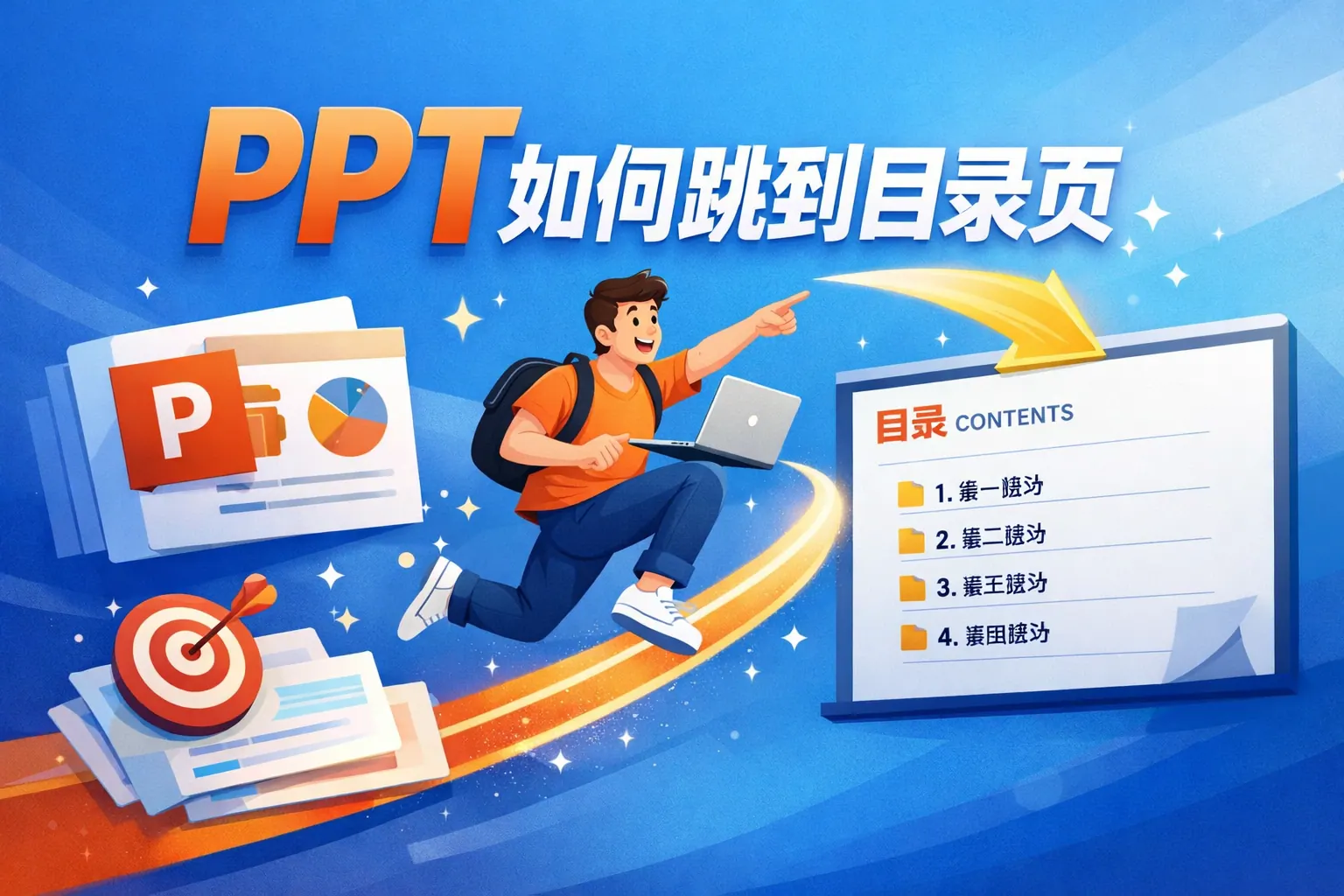 ppt如何跳到目录页