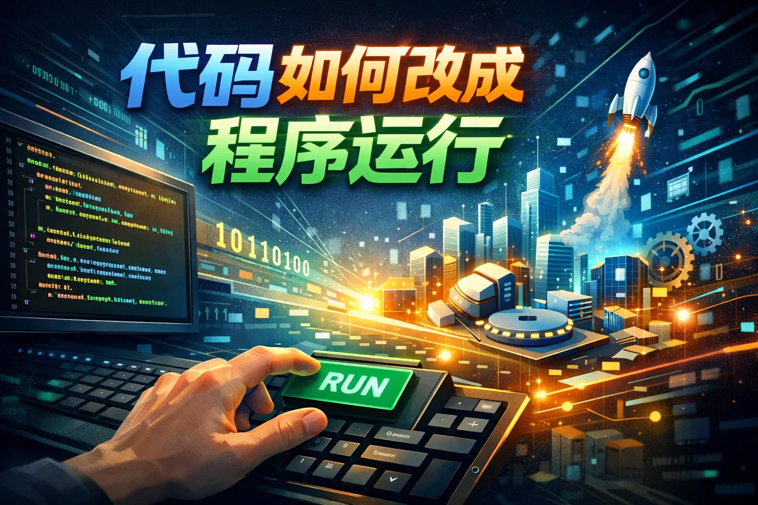 代码如何改成程序运行