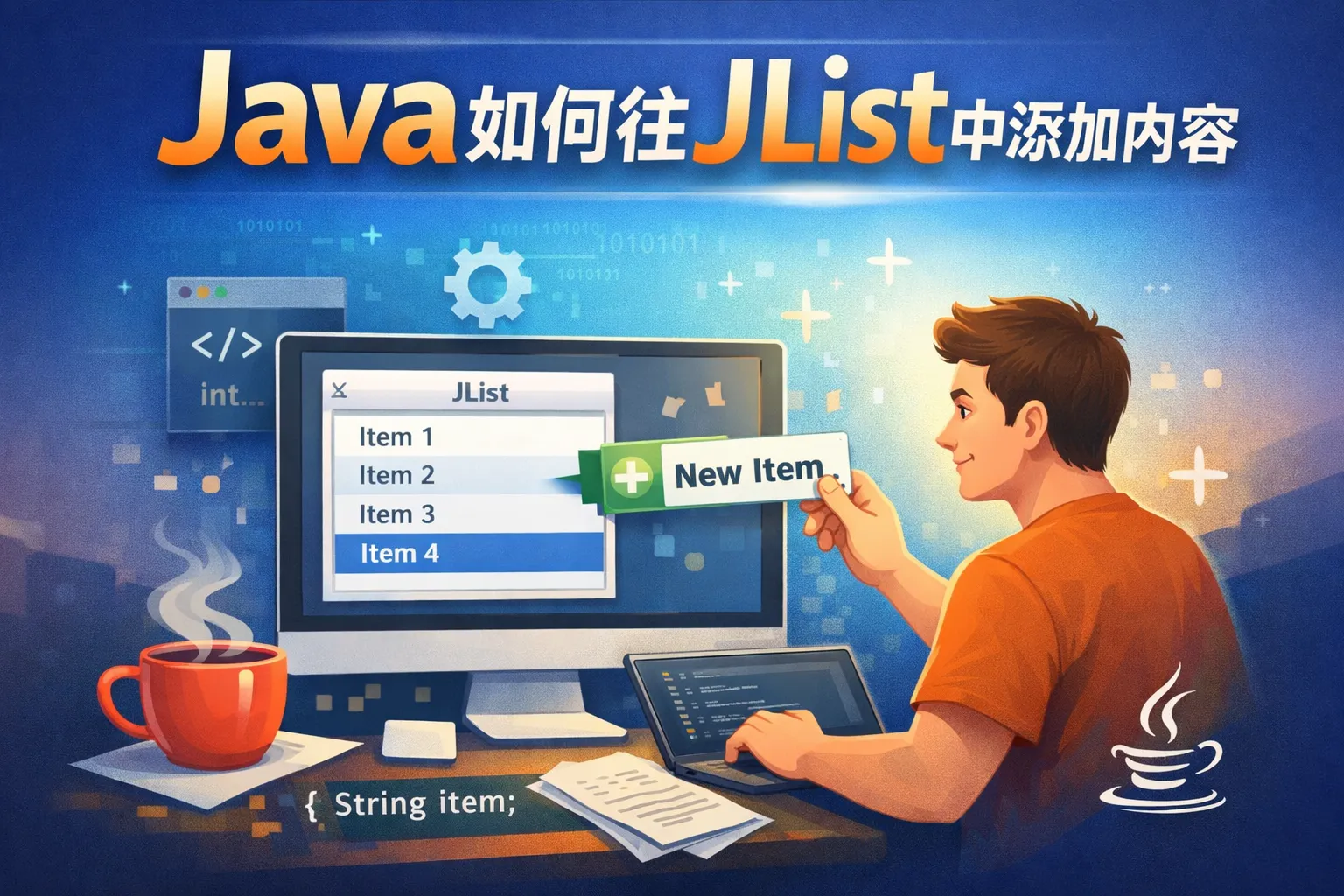 java如何往JList中添加内容