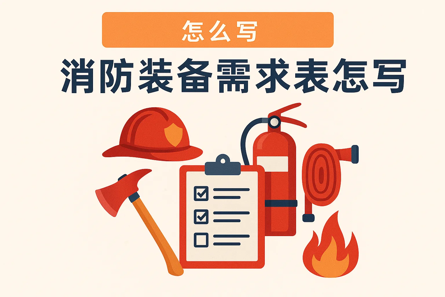 消防装备需求表怎么写