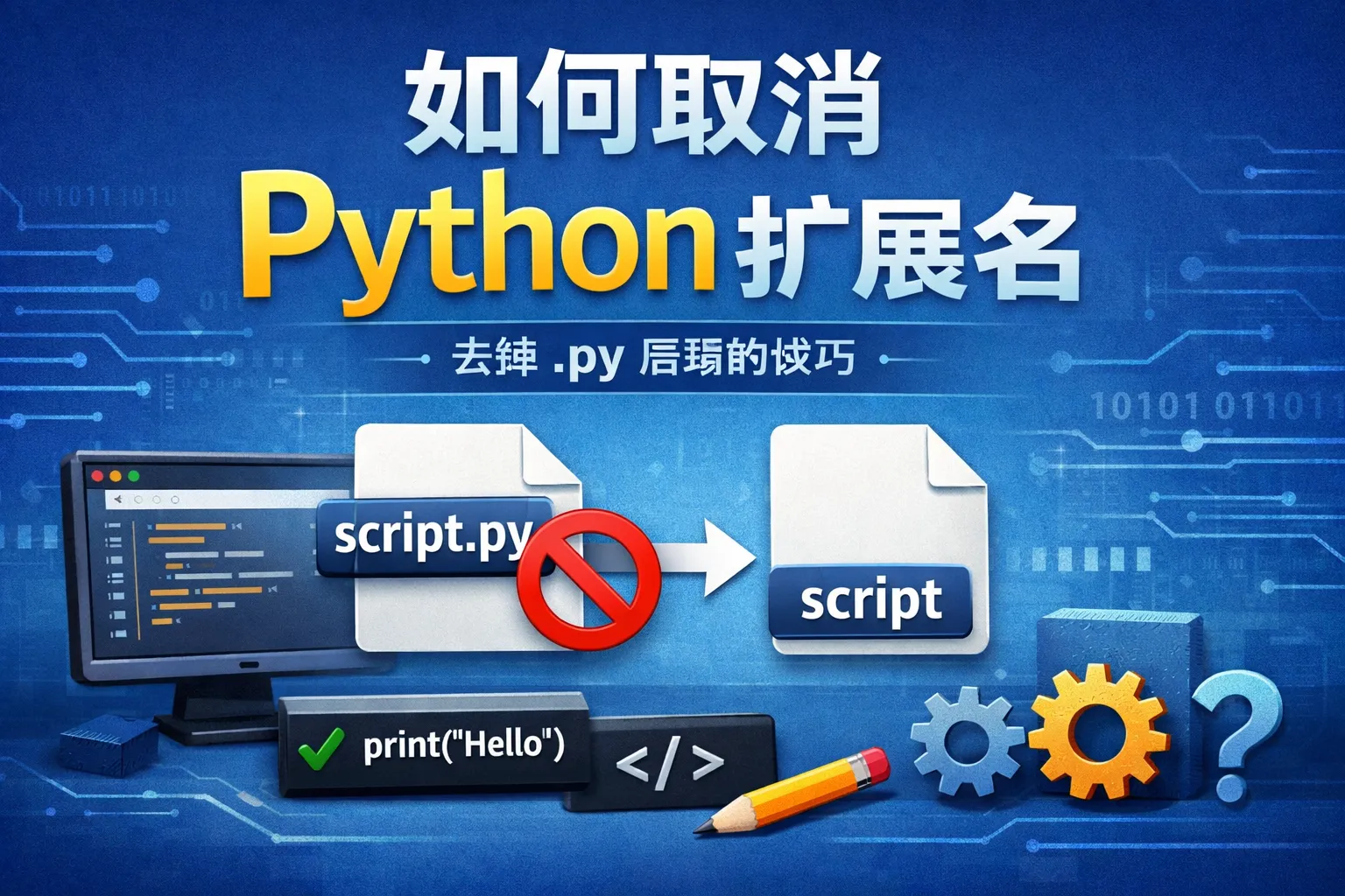 如何取消python扩展名