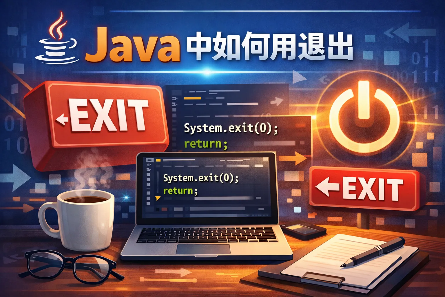 java中如何用退出