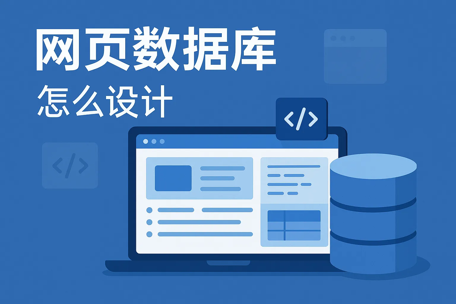 网页数据库怎么设计