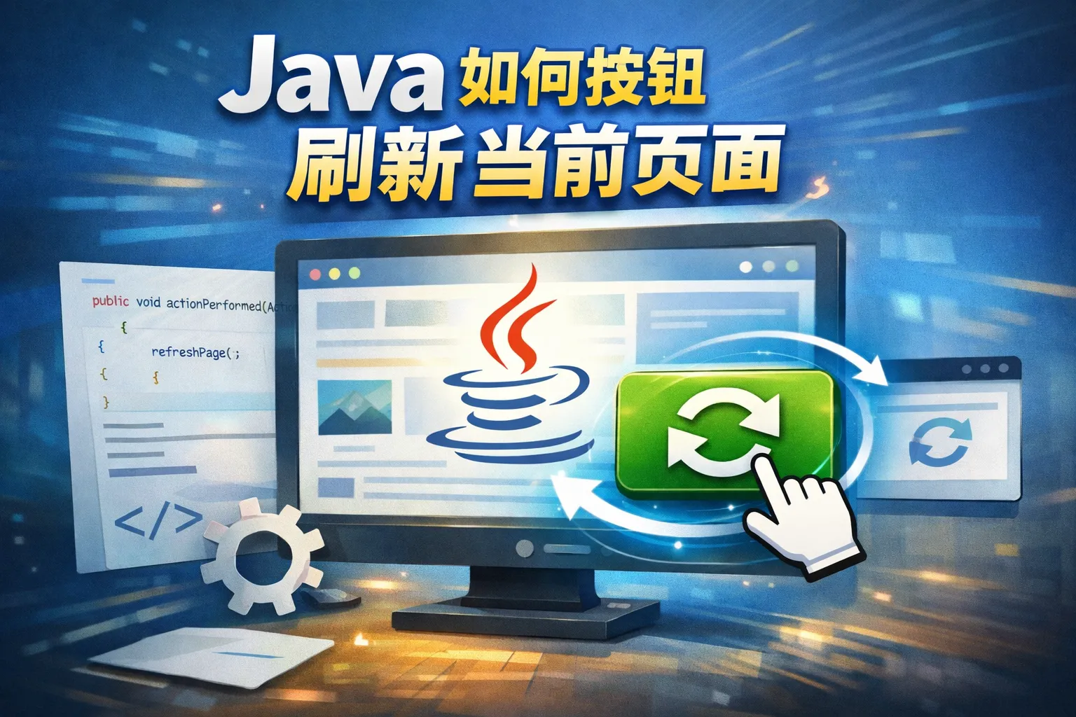 java如何按钮刷新当前页面