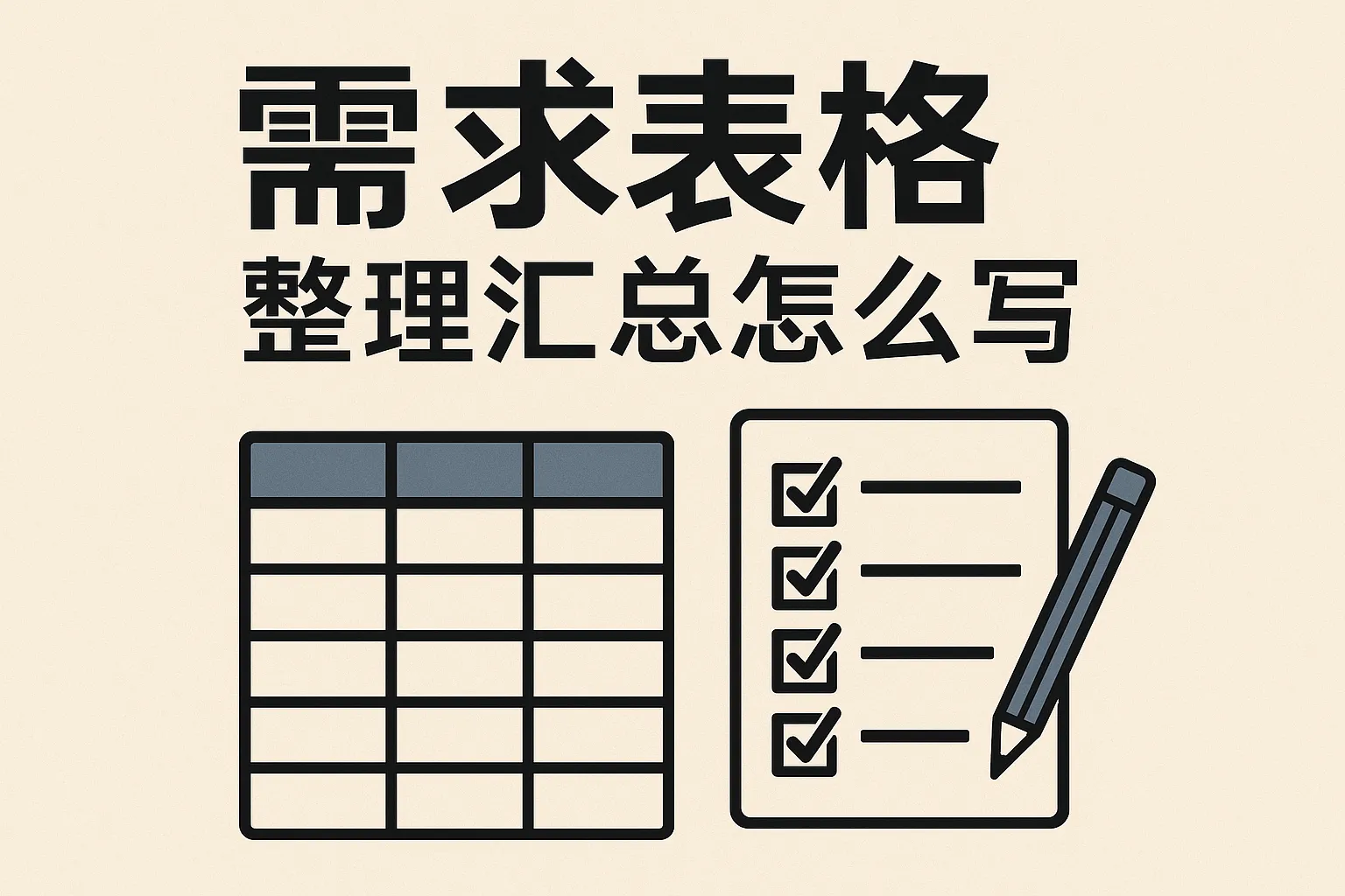 需求表格整理汇总怎么写