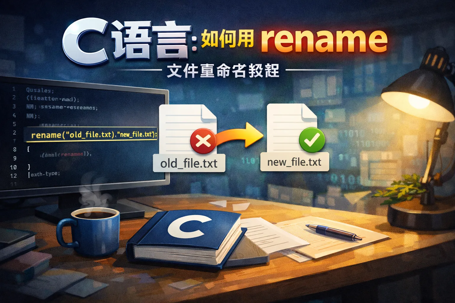 c语言 如何用rename