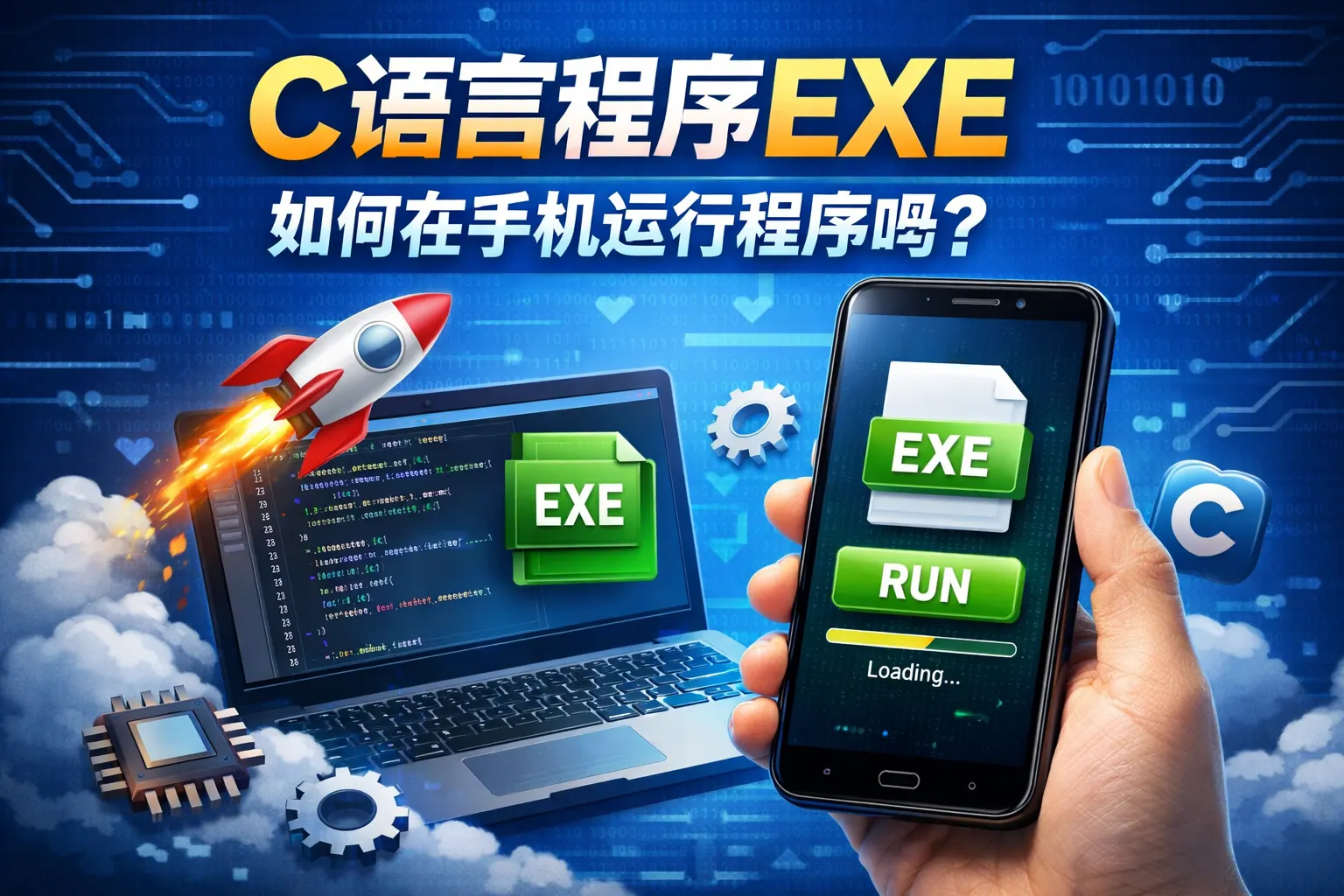 c语言程序exe如何在手机运行程序吗