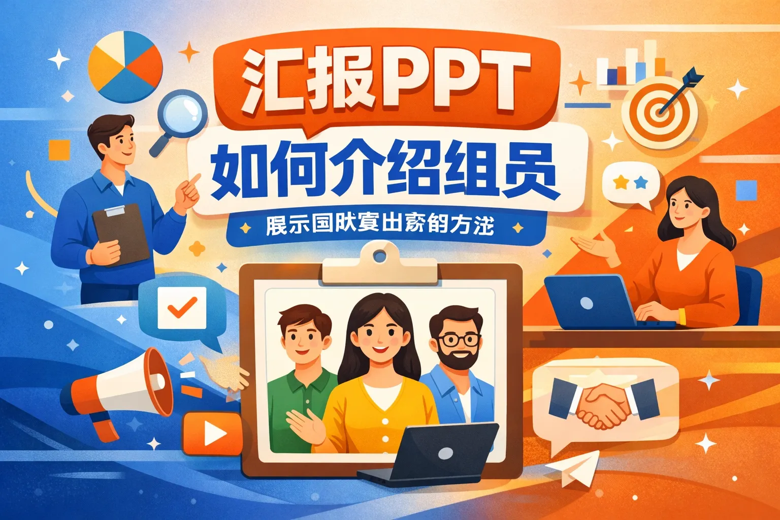 汇报ppt如何介绍组员