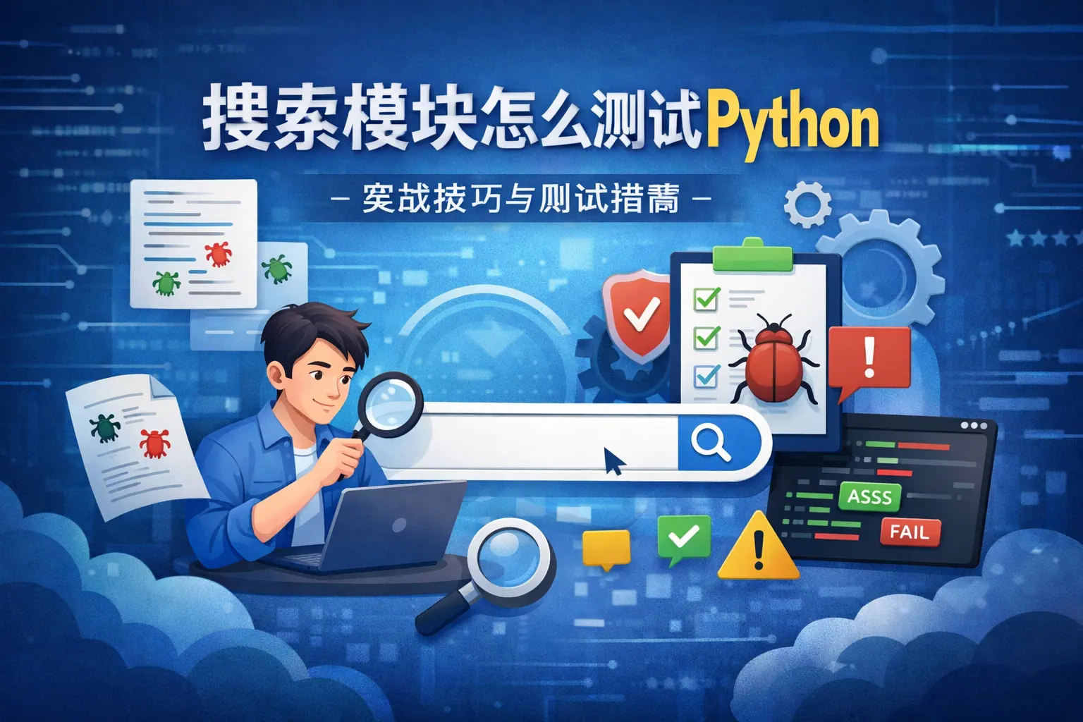 _搜索模块怎么测试python