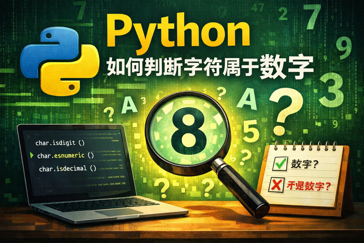 python如何判断字符属于数字