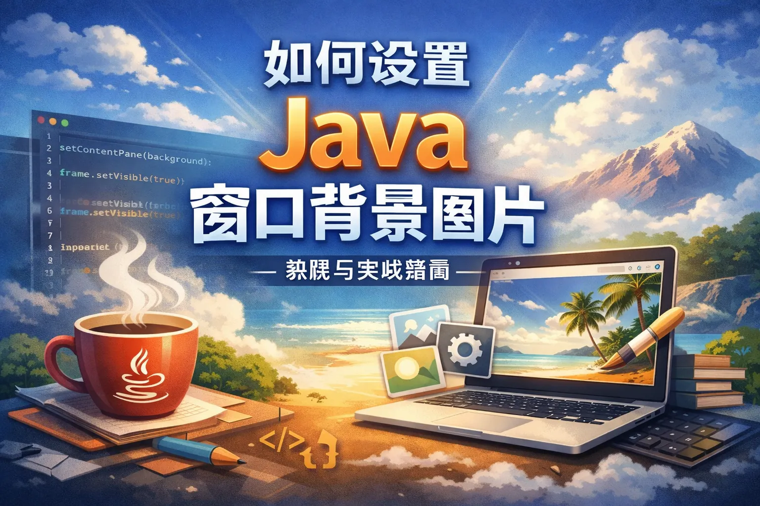 如何设置java窗口背景图片