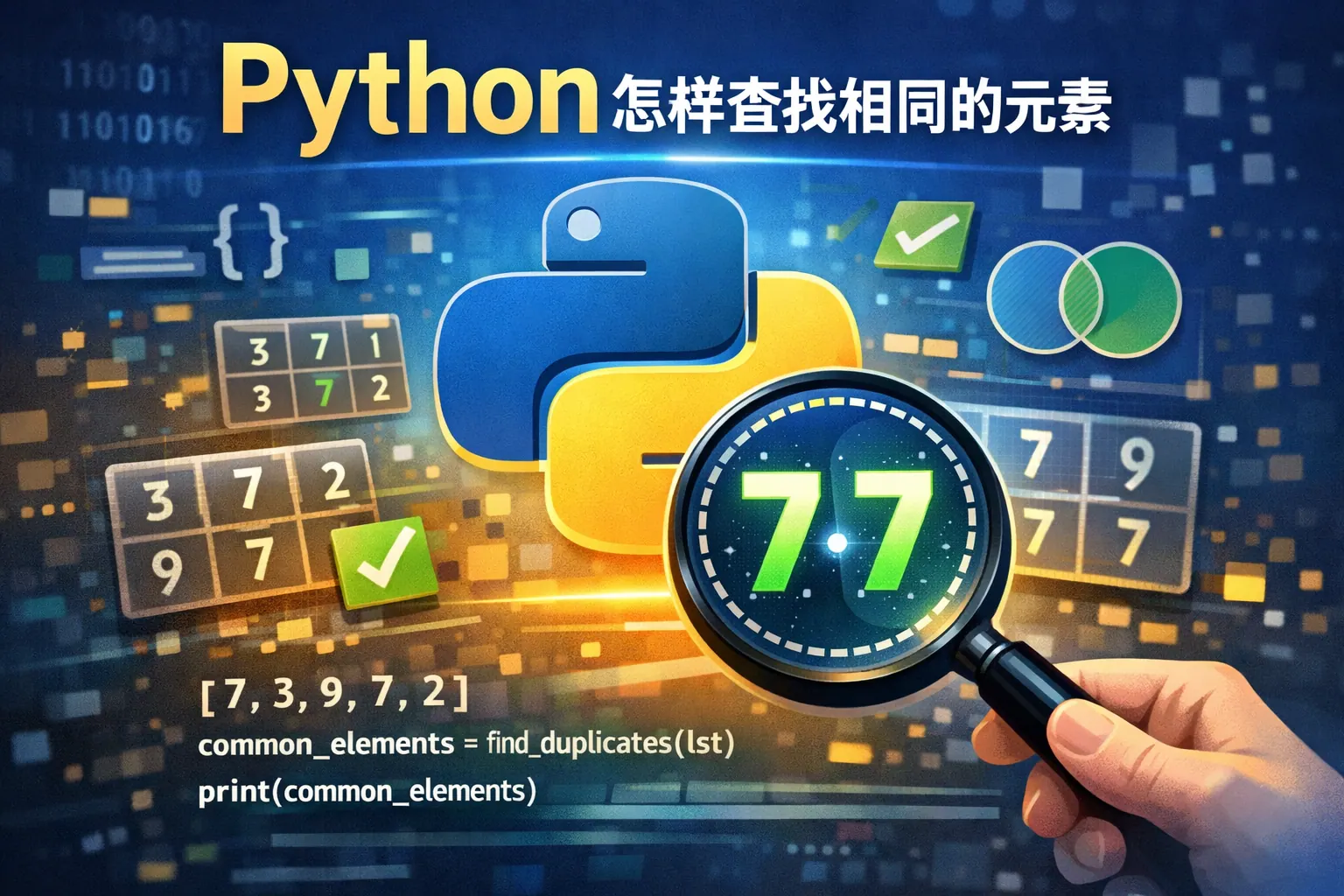 python怎样查找相同的元素