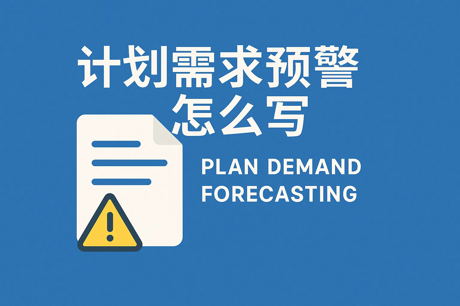 计划需求预警怎么写的