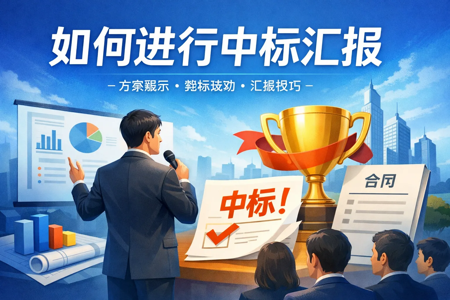 如何进行中标汇报