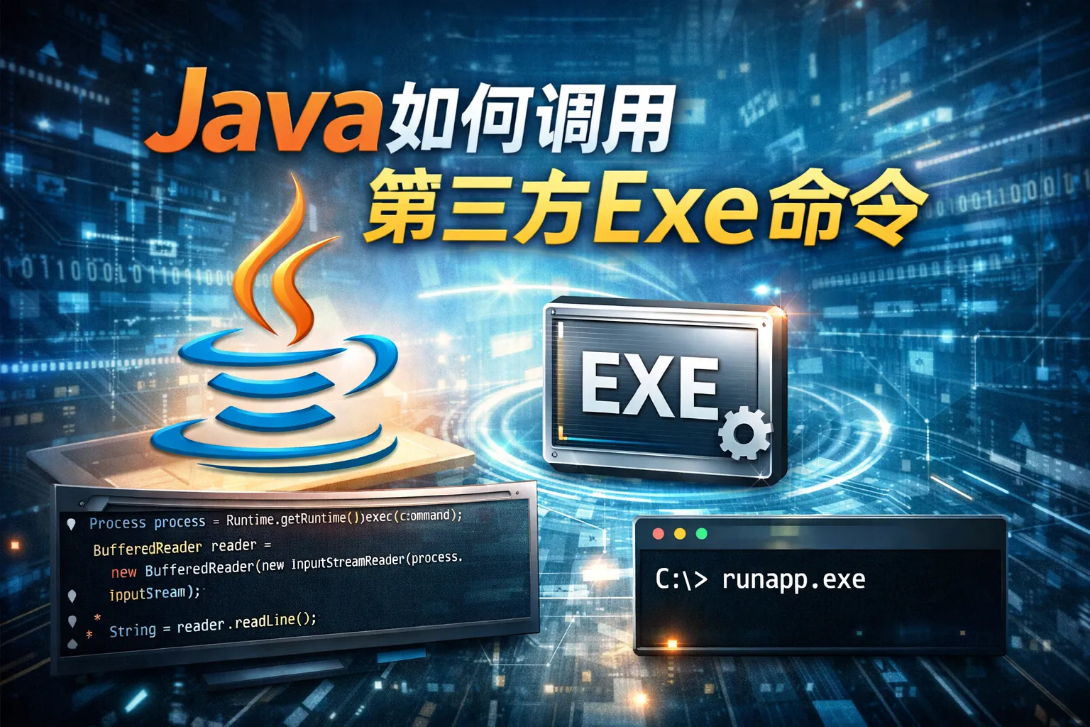 java如何调用第三方exe命令