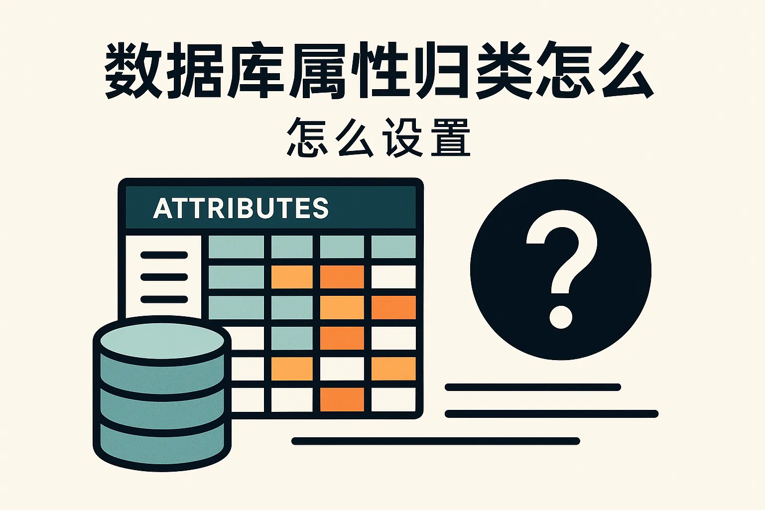 数据库属性归类怎么设置