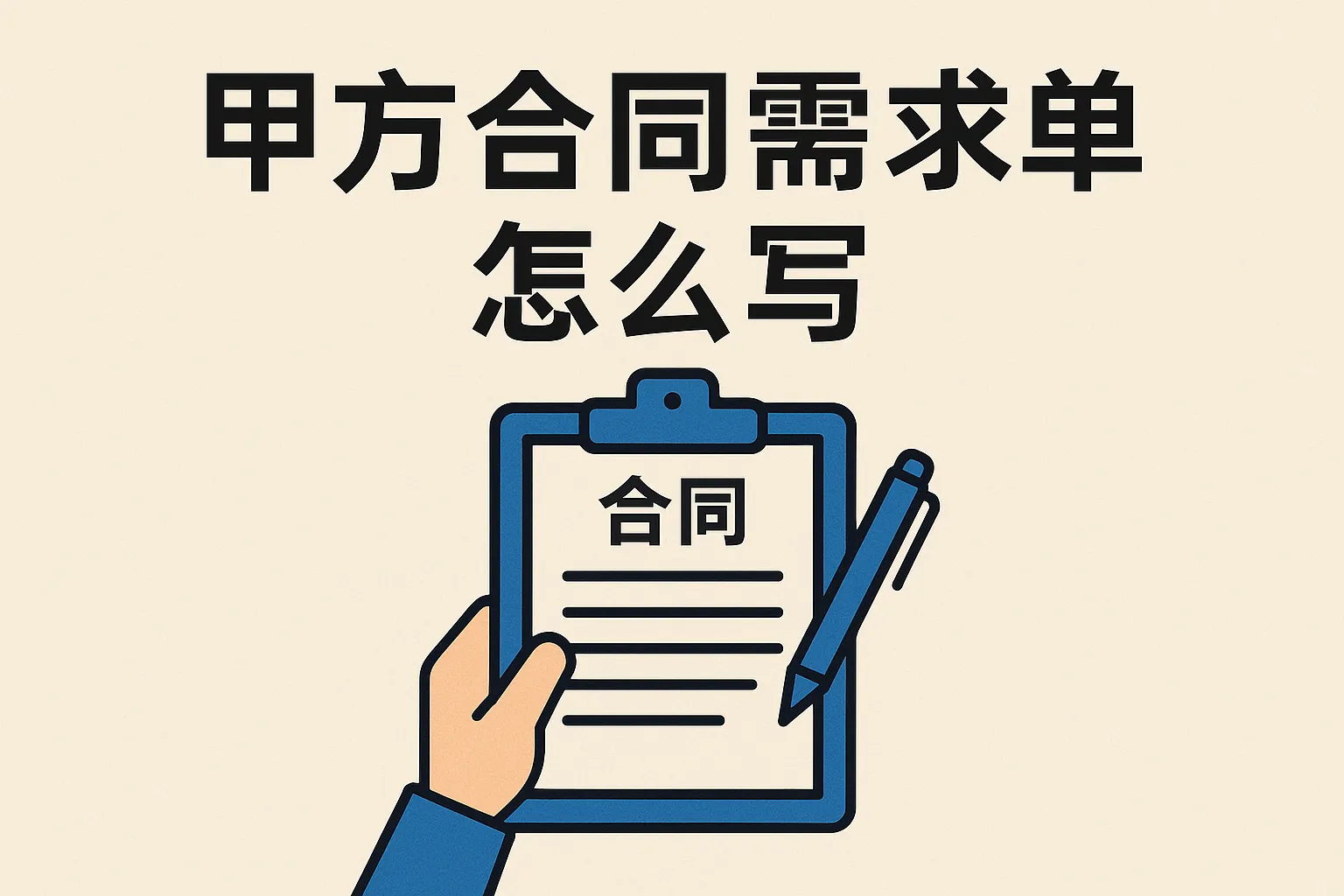 甲方合同需求单怎么写