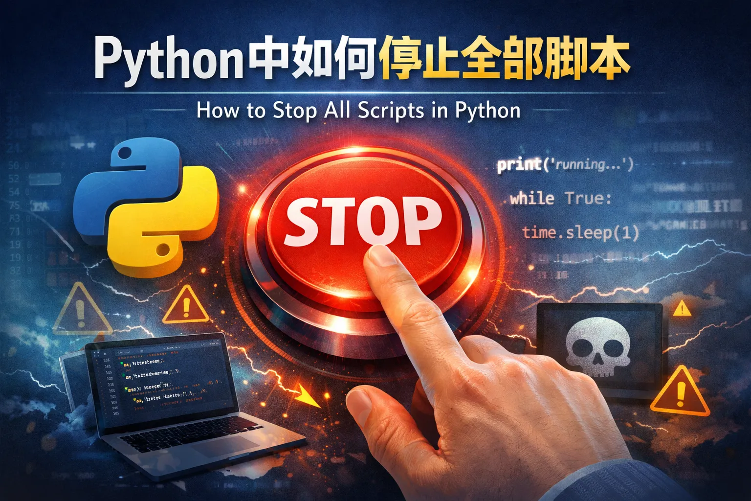 python中如何停止全部脚本