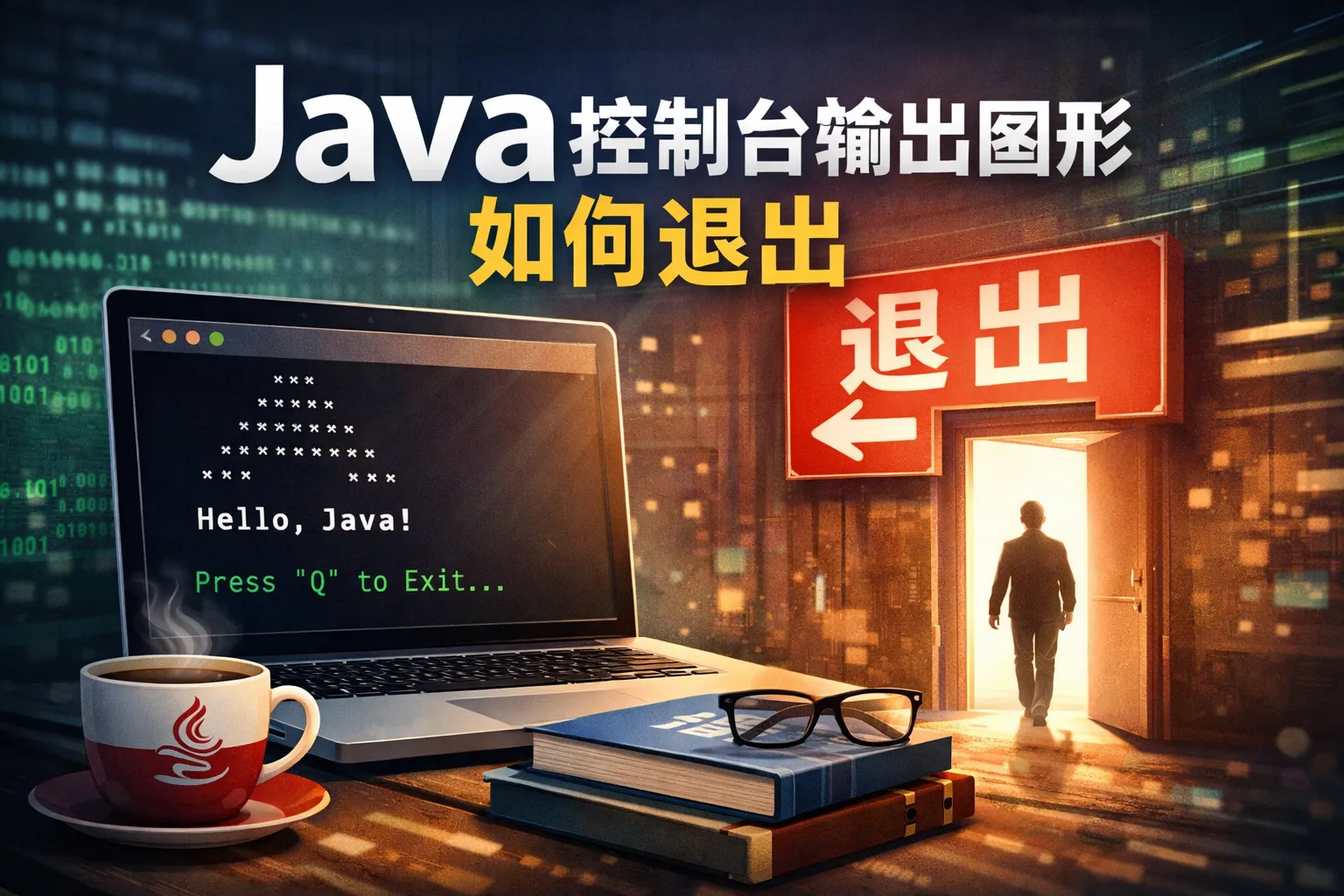 java控制台输出图形如何退出