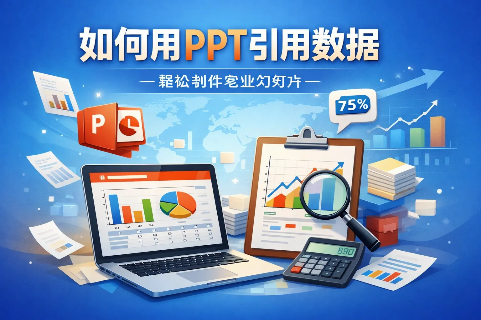 如何用ppt引用数据