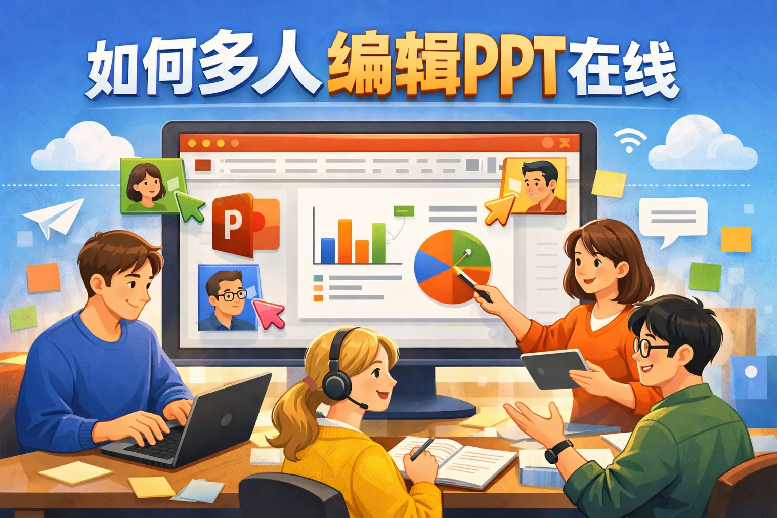 如何多人编辑ppt在线