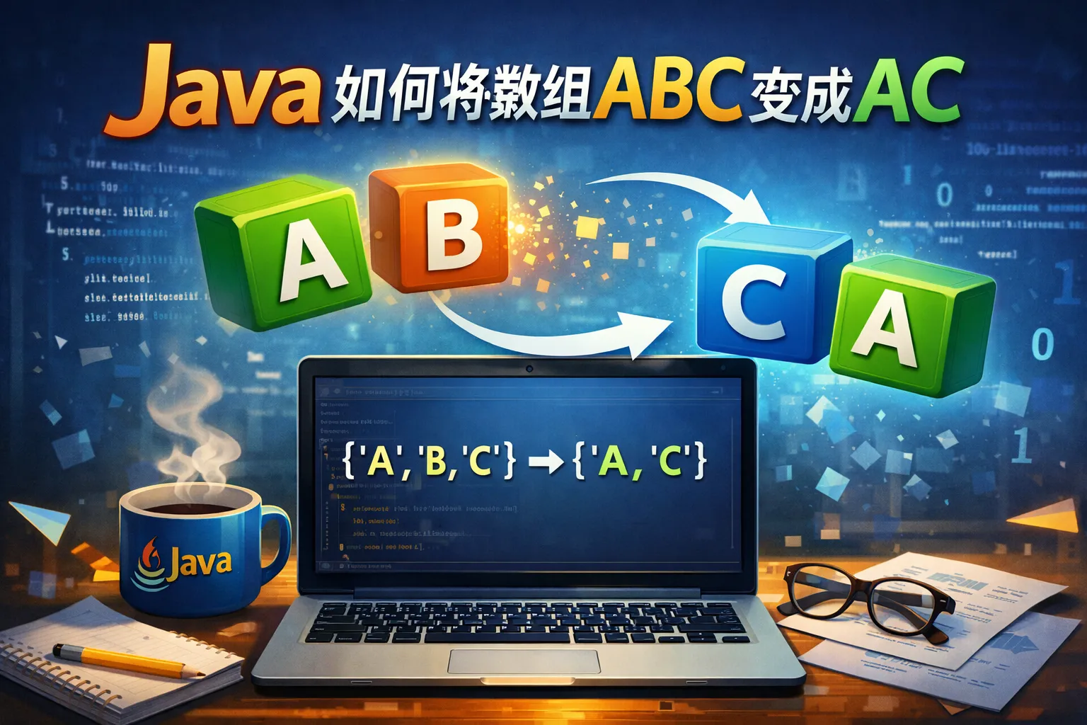 java如何将数组ABC变成AC