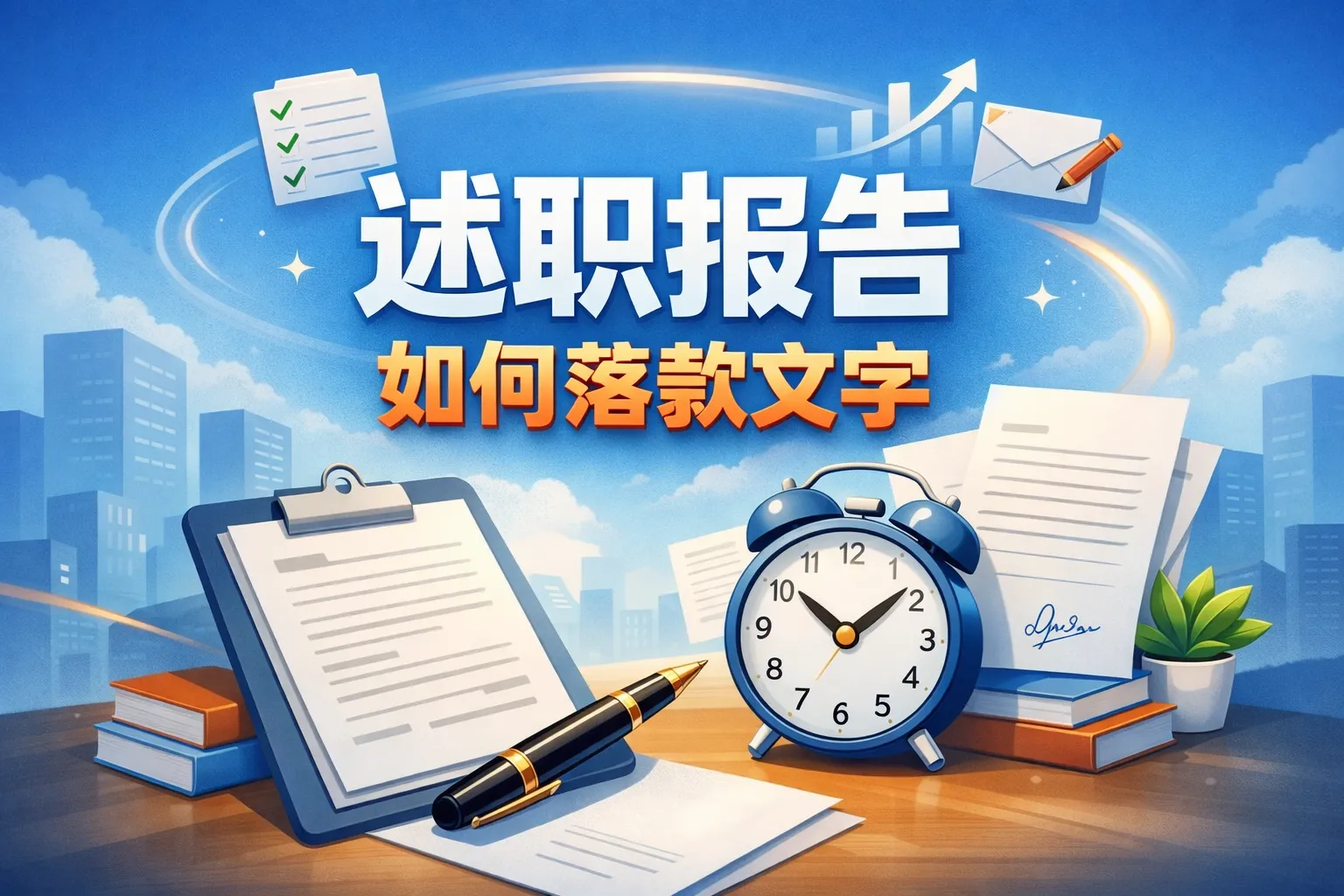 述职报告如何落款文字