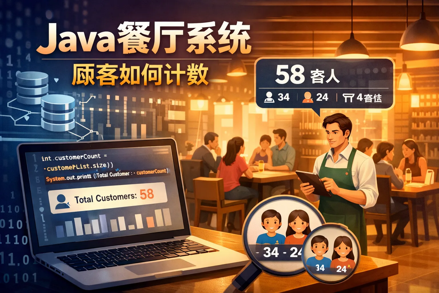 java餐厅系统顾客如何计数