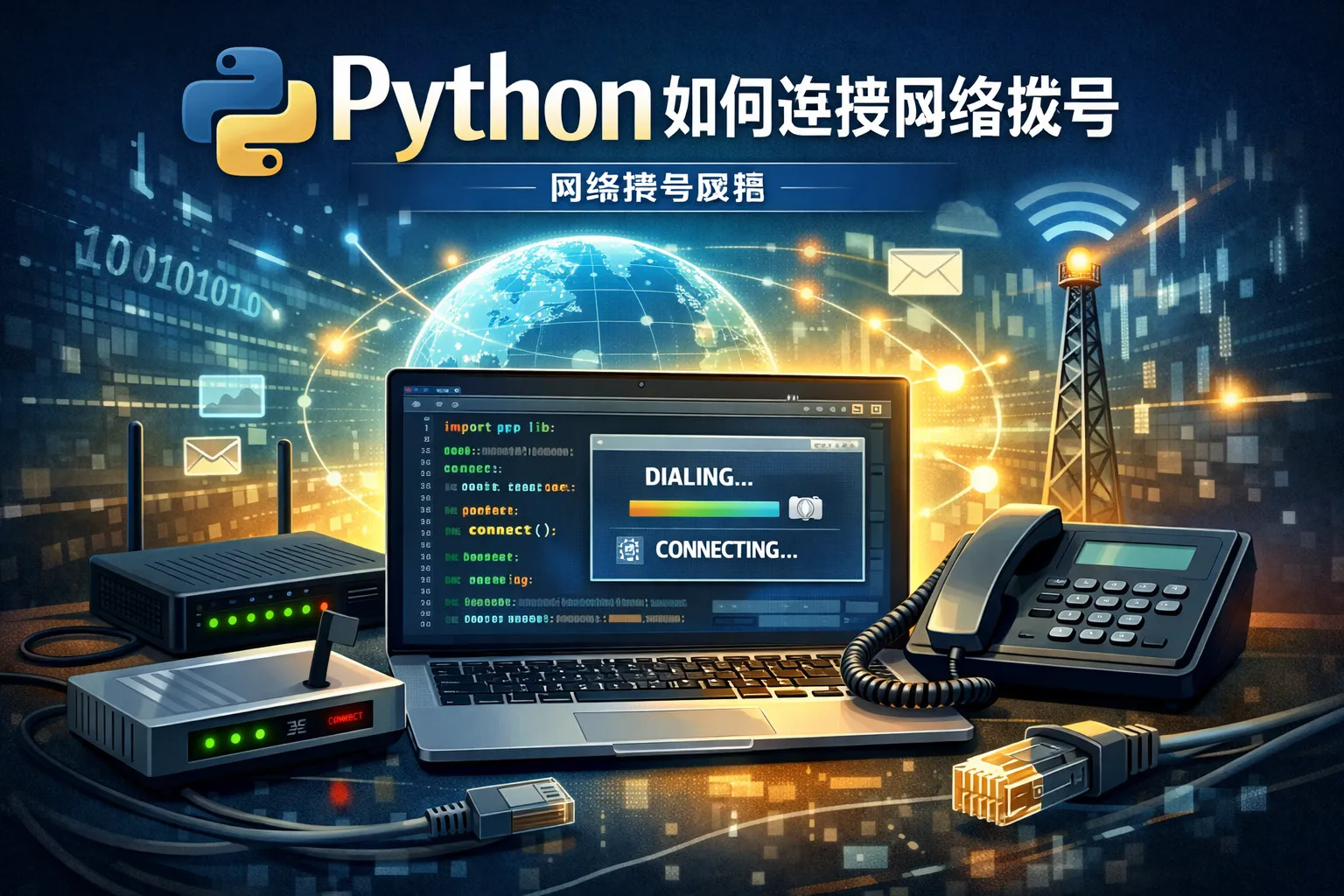 python如何连接网络拨号