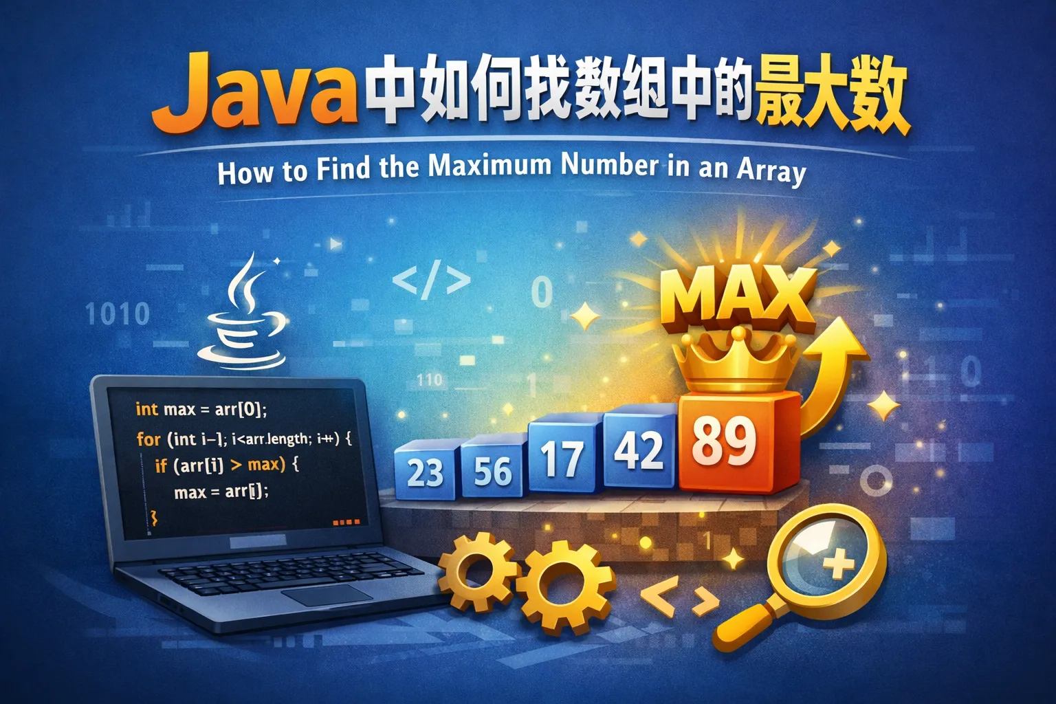 java中如何找数组中的最大数