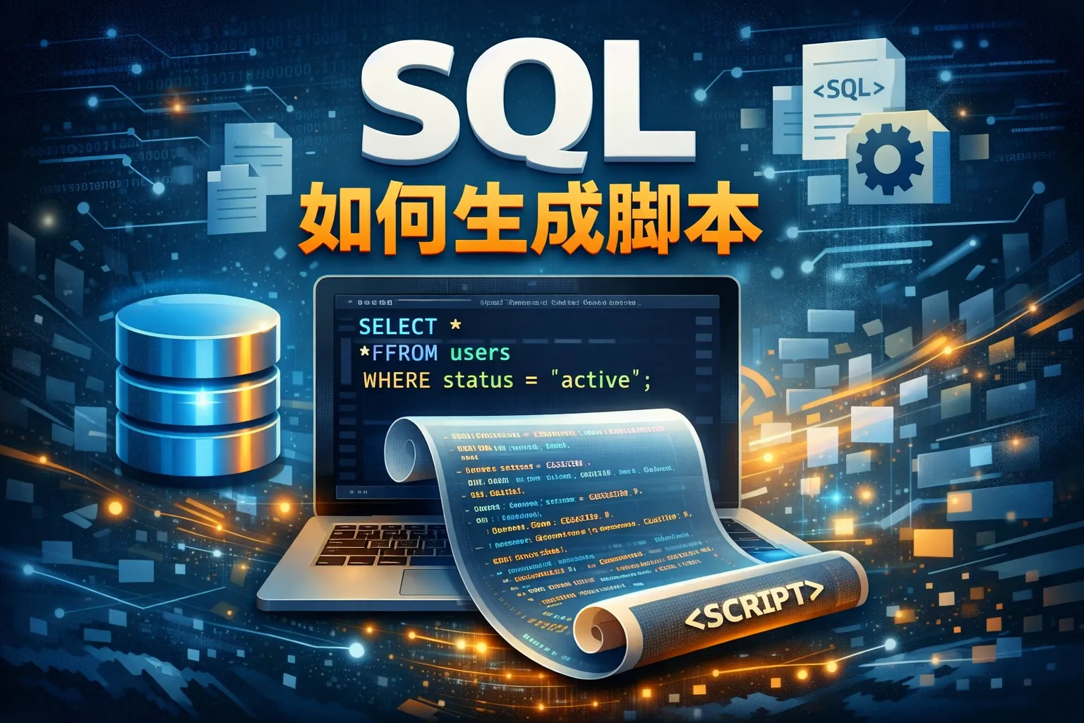 sql如何生成脚本