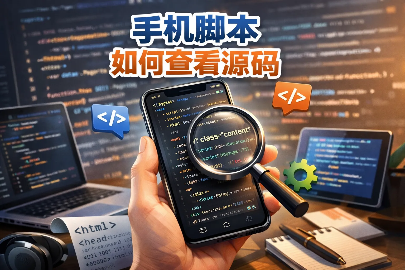 手机脚本如何查看源码