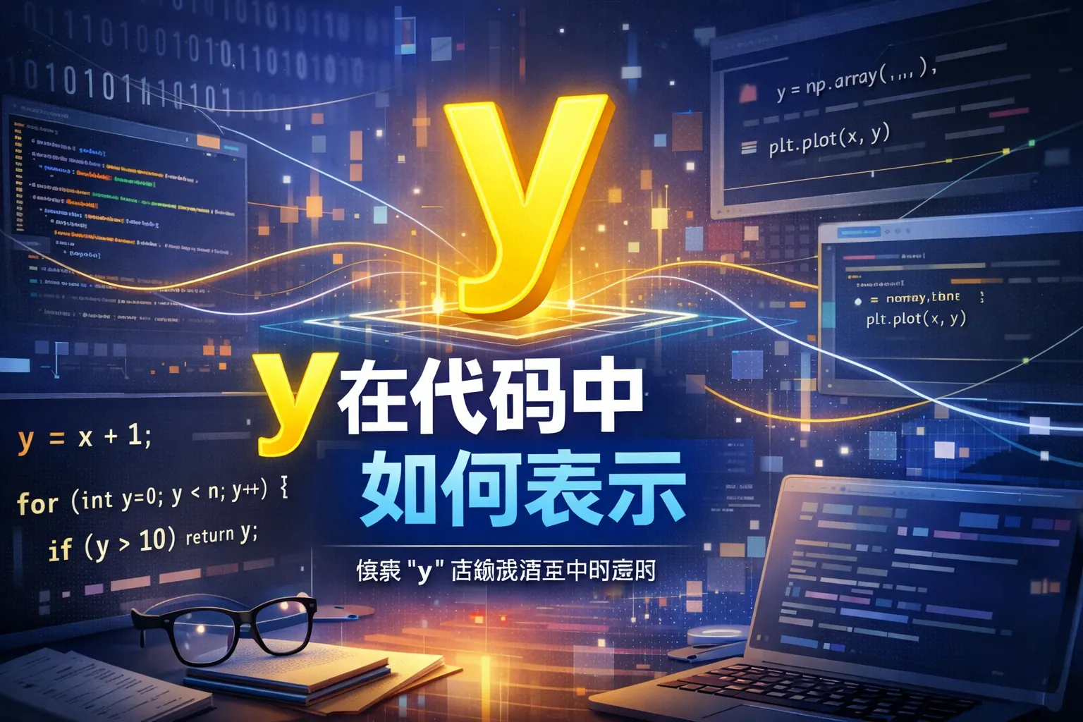 y在代码中如何表示