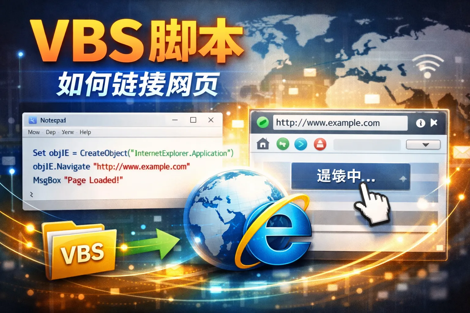 vbs 脚本 如何链接网页